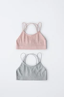 8-14 YEARS/ TWO-PACK OF SEAMLESS STRUCTURE TOPS