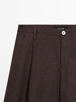 100% linen relaxed fit trousers