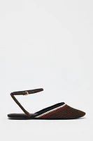 BRAIDED UPPER SLINGBACK BALLET FLATS