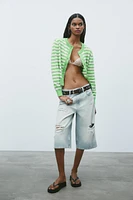 STRIPED KNIT JACKET