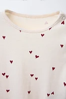 RIBBED HEARTS BODYSUIT AND LEGGINGS SET