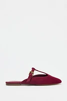 CHAUSSURES À BRIDES ARRIÈRE EN CROÛTE DE CUIR