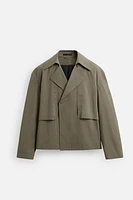 SHORT TECHNICAL FABRIC TRENCH COAT