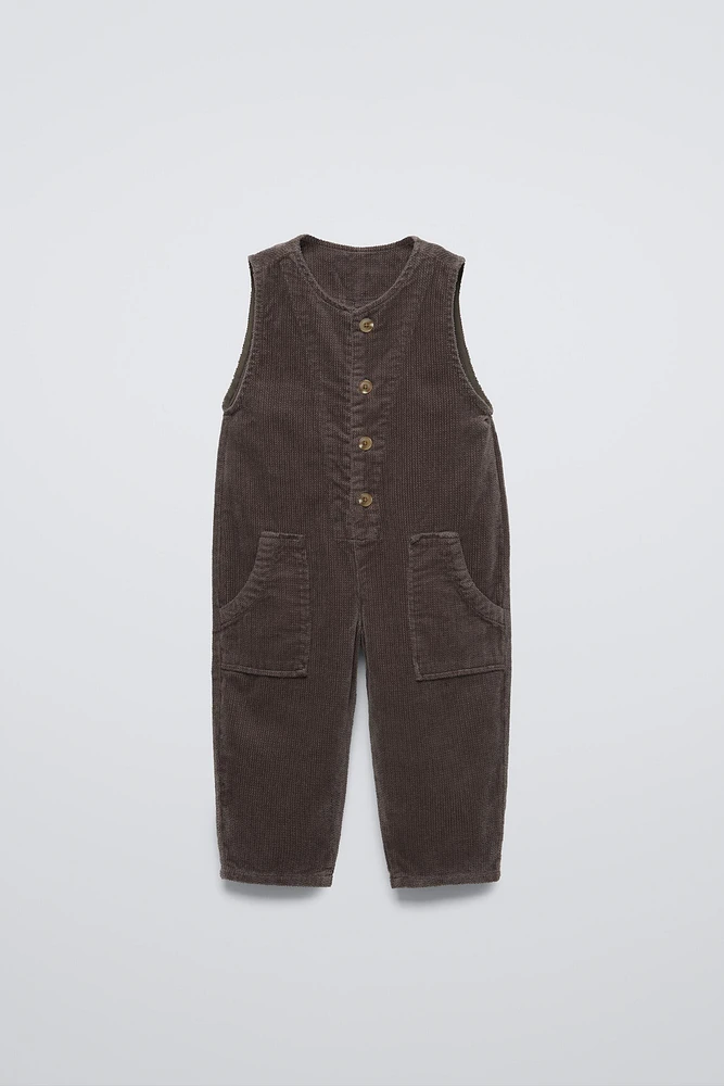 CORDUROY OVERALLS WITH POCKETS