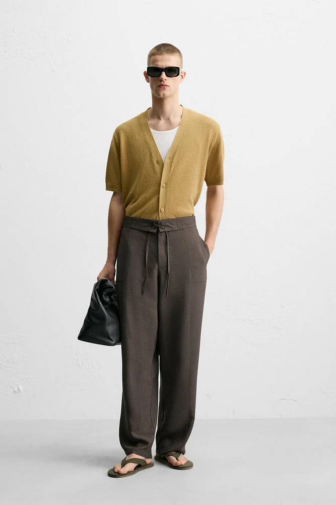 PANTALON FLUIDE À CORDON