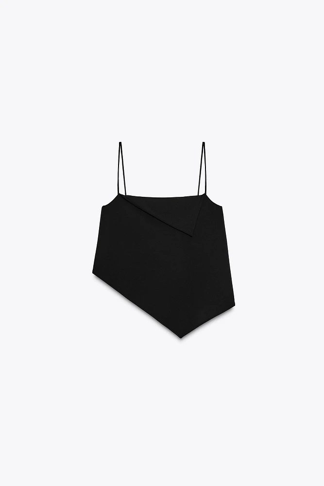 ASYMMETRIC CREPE TOP