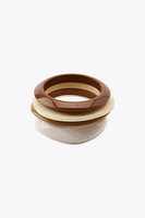 LOT DE 4 BRACELETS EN RÉSINE
