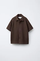 TEXTURED SHIRT AND BERMUDA SET