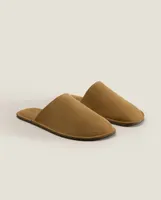 MINIMALIST LEATHER MULE SLIPPERS