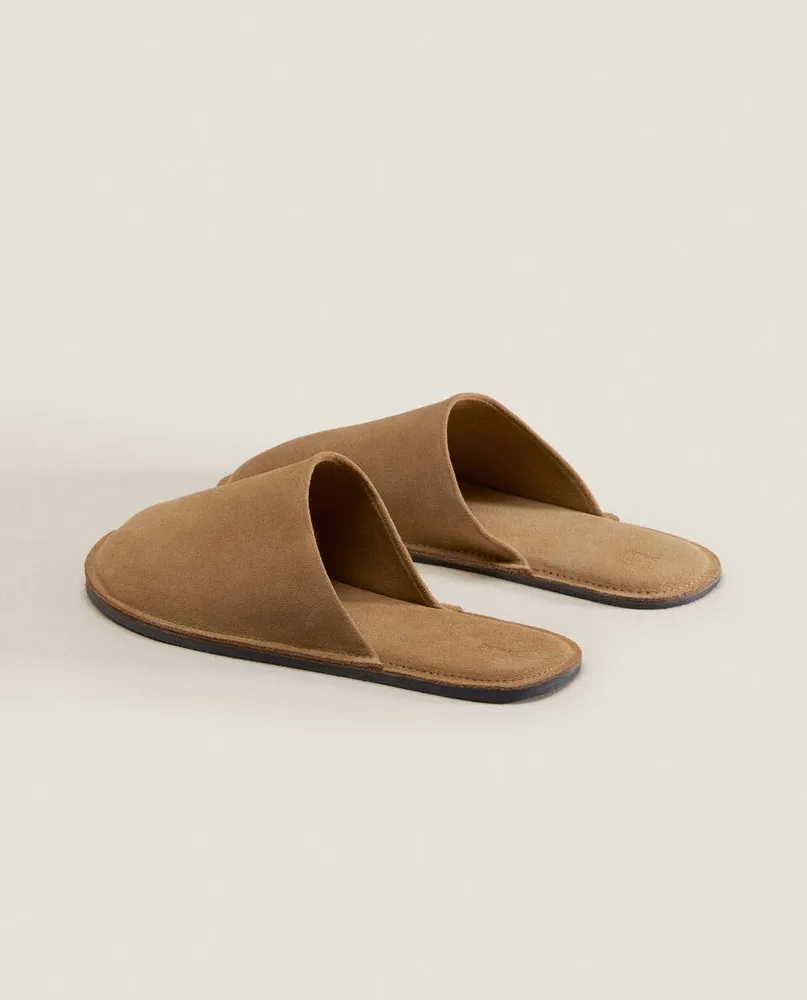 MINIMALIST LEATHER MULE SLIPPERS