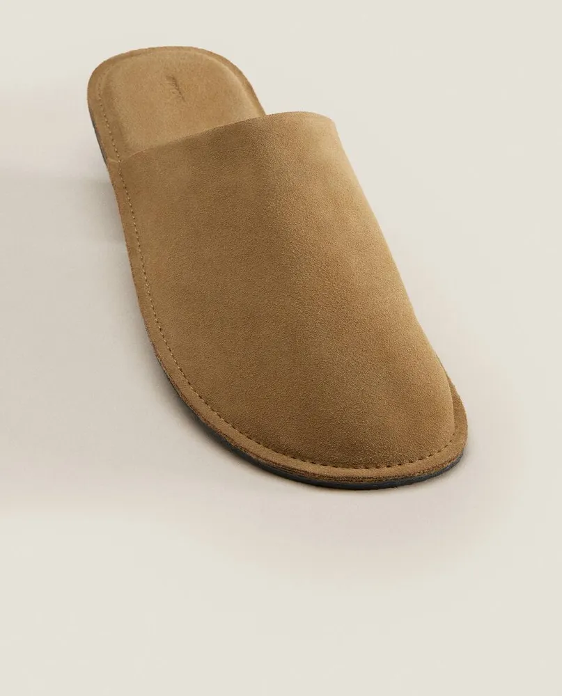 MINIMALIST LEATHER MULE SLIPPERS