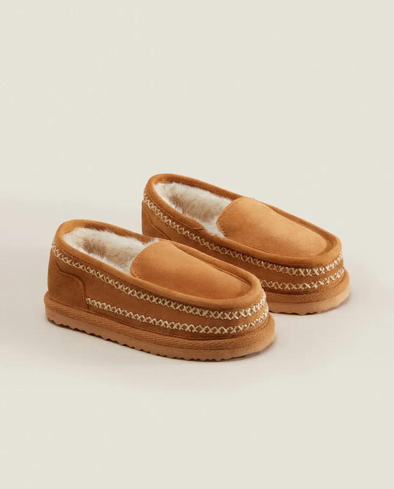 LEATHER LOAFERS WITH LINING