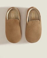COVERED LEATHER LOAFER SLIPPERS