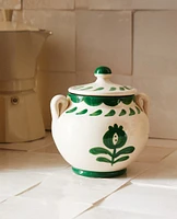 CERAMIC SUGAR BOWL WITH LID