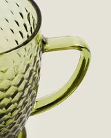 RAISED DESIGN GLASS JUG