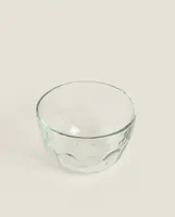 FACETED GLASS BOWL