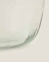 FACETED GLASS SALAD BOWL