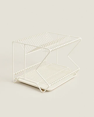 METAL DISH RACK WITH TRAY