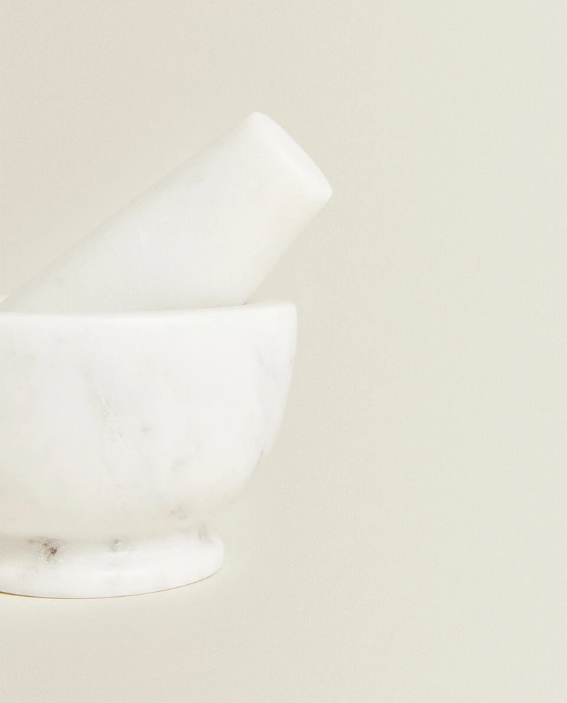 MARBLE PESTLE AND MORTAR