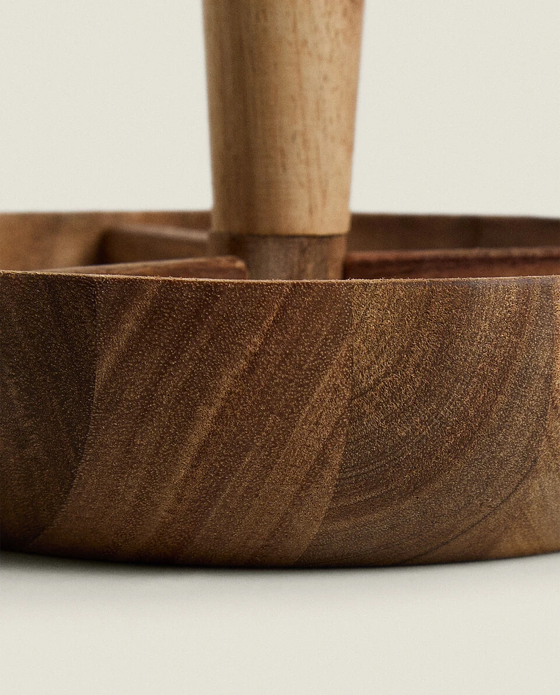 ACACIA WOOD SNACK SERVING DISH