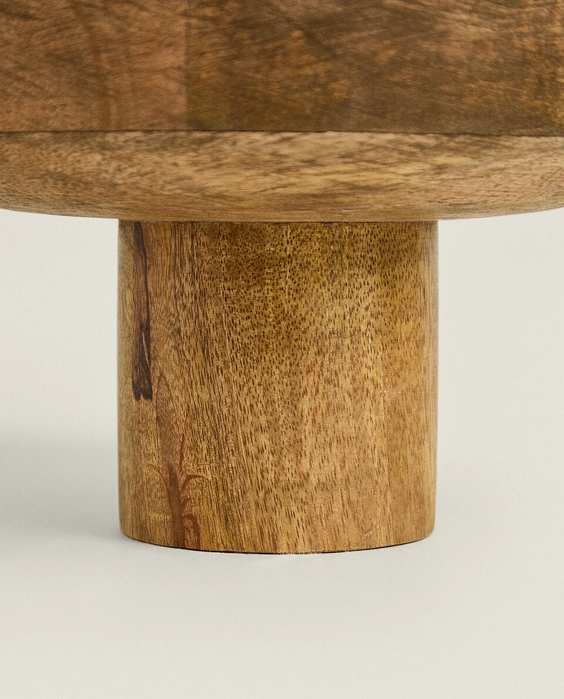 MANGO WOOD SERVING DISH WITH STAND