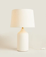 TABLE LAMP WITH WHITE CERAMIC BASE