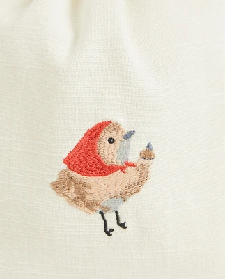 CHILDREN’S BIRD PRINT COTTON SNACK BAG