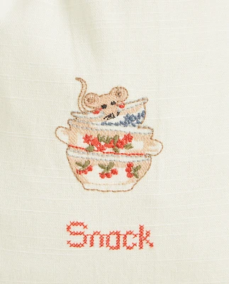 CHILDREN’S MOUSE PRINT COTTON SNACK BAG