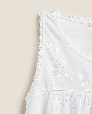 EMBROIDERED NIGHTDRESS