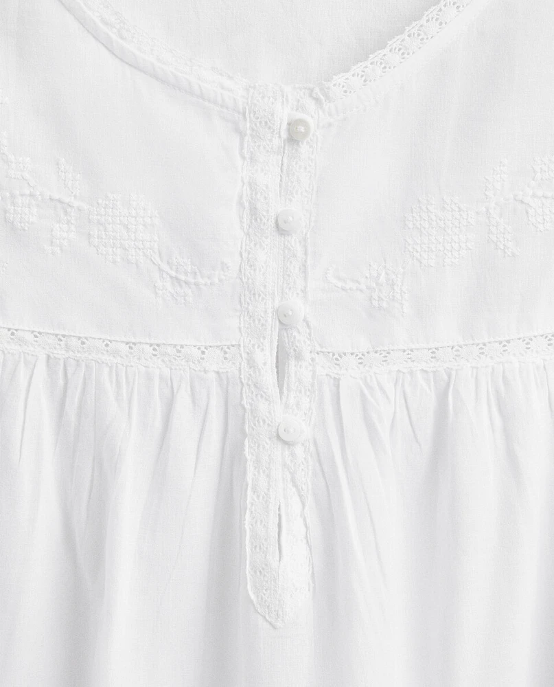 EMBROIDERED NIGHTDRESS