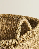 LARGE SEAGRASS BASKET WITH HANDLES