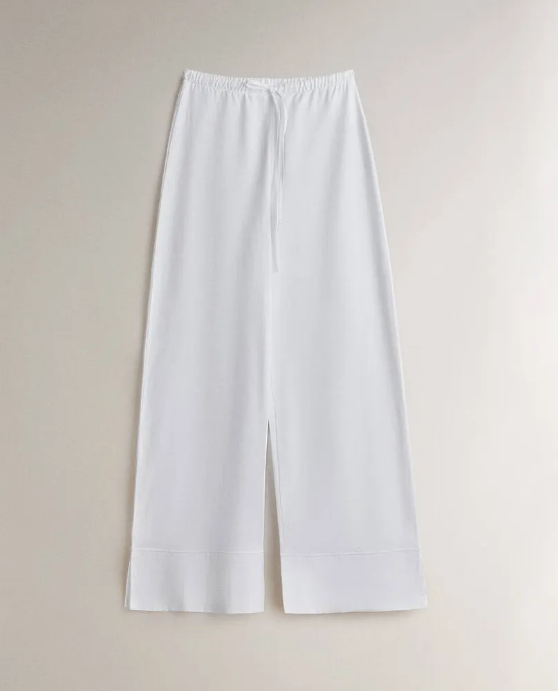 WHITE COTTON TROUSERS