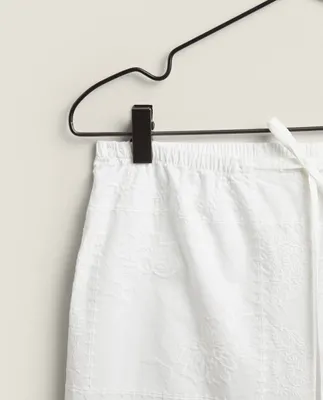 EMBROIDERED COTTON TROUSERS