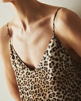 LEOPARD PRINT SATEEN TOP