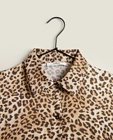 LEOPARD PRINT SATEEN SHIRT