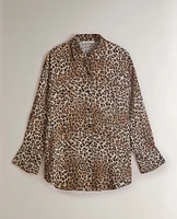 LEOPARD PRINT SATEEN SHIRT