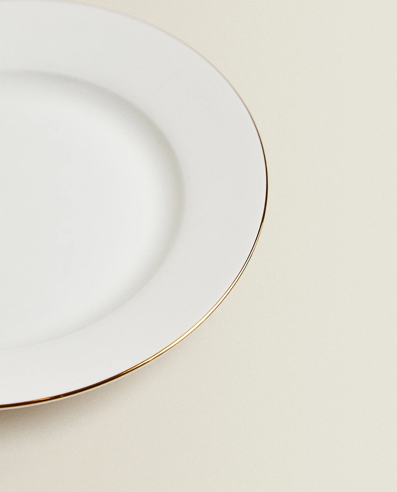 RIMMED BONE CHINA SIDE PLATE