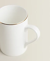 RIMMED BONE CHINA MUG