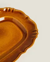 OVAL STONEWARE SERVING DISH