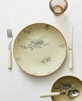 FLORAL STONEWARE DINNER PLATE