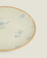 FLORAL STONEWARE DESSERT PLATE