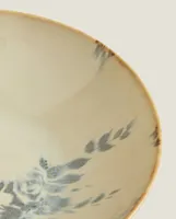 FLORAL STONEWARE SALAD BOWL