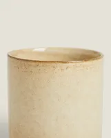 STONEWARE MUG WITH RIM