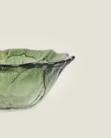 FLOWER-SHAPED GLASS BOWL