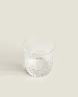 FACETED GLASS TUMBLER