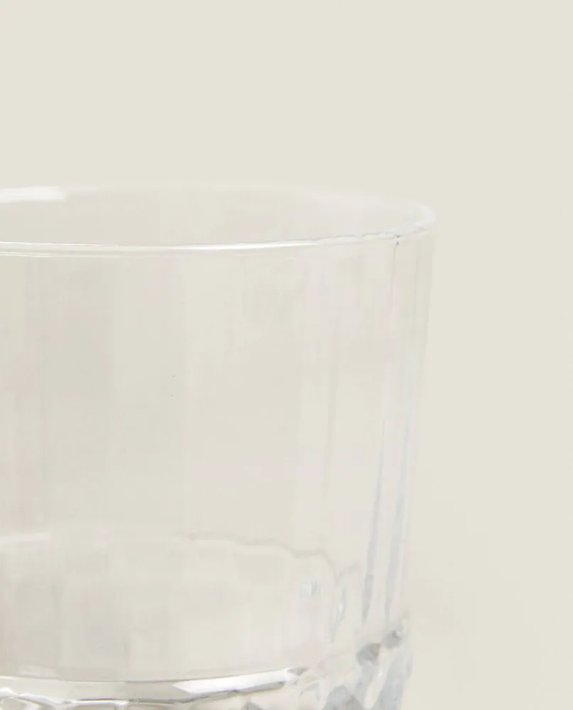 FACETED GLASS TUMBLER