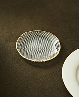 SMALL RAISED GLASS PLATE