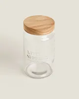 SCREW TOP GLASS JAR