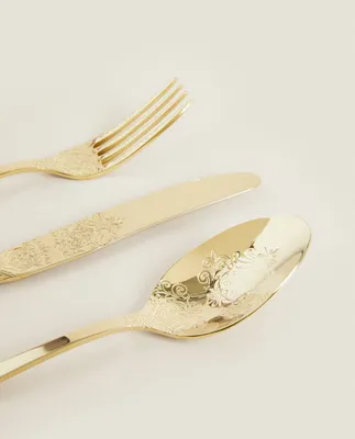 DECORATIVE ENGRAVED CUTLERY SET (3-PACK)