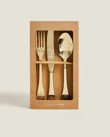 DECORATIVE ENGRAVED CUTLERY SET (3-PACK)